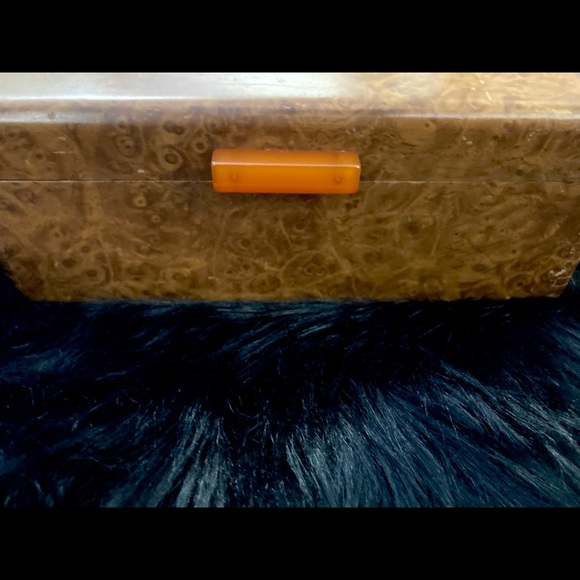 19th Century Burl Wood Box With Bakelite Handle - Picture 12 of 16